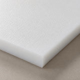 Close view of white marine HDPE surface texture and plain edge