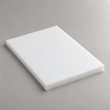 White 1/2-inch marine HDPE sheet with a matte face and defined thickness