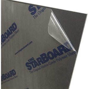 1/2" Black Marine Board HDPE Polyethylene Plastic Sheet - .500"  (Starboard) - Free Cut To Size