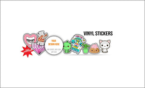 100 Vinyl Stickers with your logo - NO LAMINATE - Contour Cut Decals Custom logo stickers - logo decals